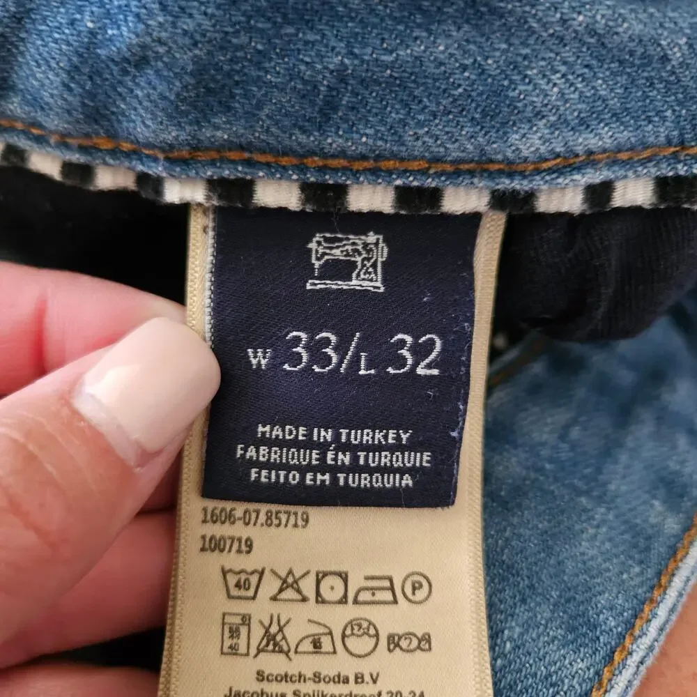 Scotch & Soda Distressed Skim Denim Jeans 33x31